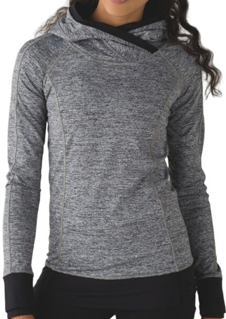 Lululemon Think Fast Hoodie Space Dye Camo Black Dark Slate Black Rulu 6